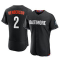 tocy B.Orioles #2 Gunnar Henderson Player Black City Connect Limited Elite Home Game Stitched Jerseys