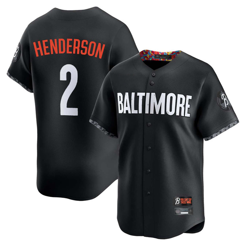 tocy B.Orioles #2 Gunnar Henderson Player Black City Connect Limited Home Game Stitched Jerseys