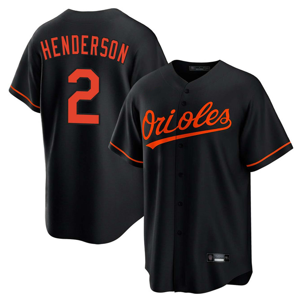tocy B.Orioles #2 Gunnar Henderson Player Black Home Game Stitched Jerseys