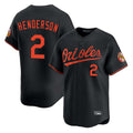 tocy B.Orioles #2 Gunnar Henderson Player Black Limited Home Game Stitched Jerseys
