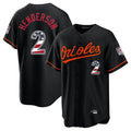 tocy B.Orioles #2 Gunnar Henderson Player Black USA 250 Fourth of July Home Game Stitched Jerseys