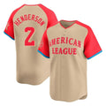 tocy B.Orioles #2 Gunnar Henderson Player Cream American League All-Star Limited Home Game Stitched Jerseys