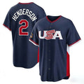 tocy B.Orioles #2 Gunnar Henderson Player Navy USA 2026 World Classic Home Game Stitched Jerseys
