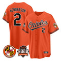 tocy B.Orioles #2 Gunnar Henderson Player Orange 30th Anniversary of 2131 Home Game Stitched Jerseys