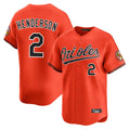 tocy B.Orioles #2 Gunnar Henderson Player Orange Limited Home Game Stitched Jerseys