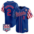 tocy B.Orioles #2 Gunnar Henderson Player Royal USA 250 Independence Day Vapor Premier Limited Home Game Stitched Jerseys