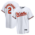 tocy B.Orioles #2 Gunnar Henderson Player White Home Game Stitched Jerseys