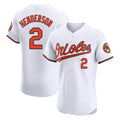 tocy B.Orioles #2 Gunnar Henderson Player White Limited Elite Home Game Stitched Jerseys