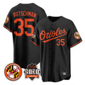 tocy B.Orioles #35 Adley Rutschman Player Black 30th Anniversary of 2131 Home Game Stitched Jerseys