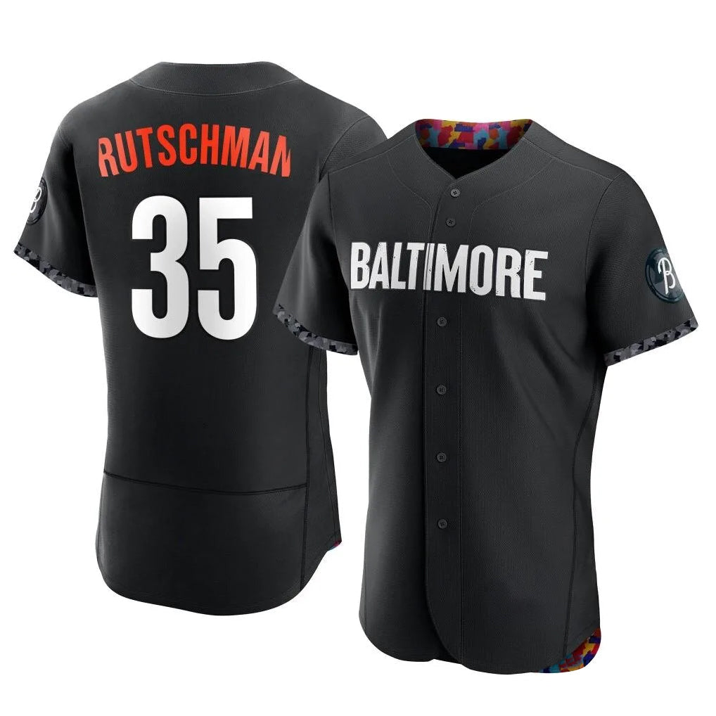 tocy B.Orioles #35 Adley Rutschman Black City Connect Limited Elite Home Game Stitched Jerseys