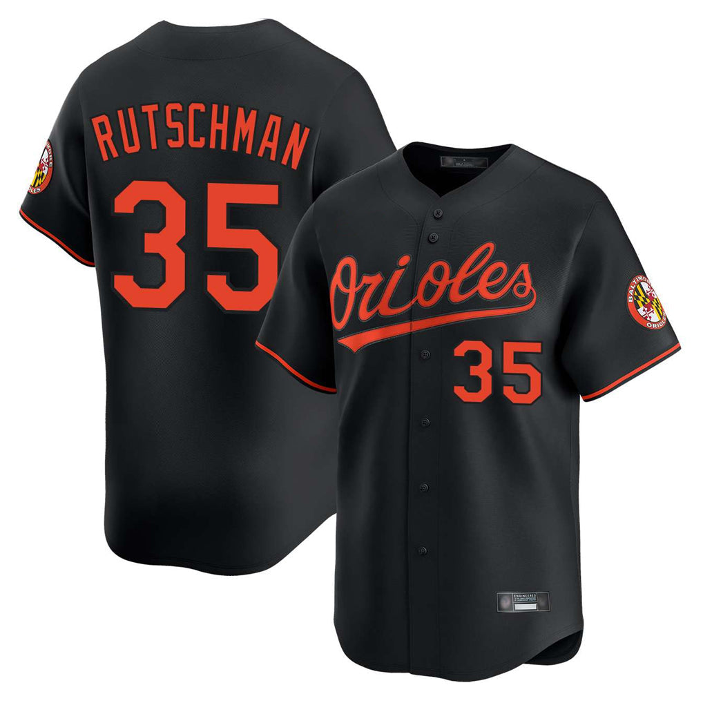 tocy B.Orioles #35 Adley Rutschman Black Limited Home Game Stitched Jerseys