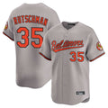 tocy B.Orioles #35 Adley Rutschman Gray Limited Home Game Stitched Jerseys