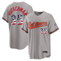 tocy B.Orioles #35 Adley Rutschman Gray USA 250 Fourth of July Home Game Stitched Jerseys