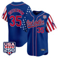 tocy B.Orioles #35 Adley Rutschman Player Royal USA 250 Independence Day Vapor Premier Limited Home Game Stitched Jerseys