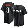 tocy B.Orioles #3 Taylor Ward Player Black City Connect Home Game Stitched Jerseys