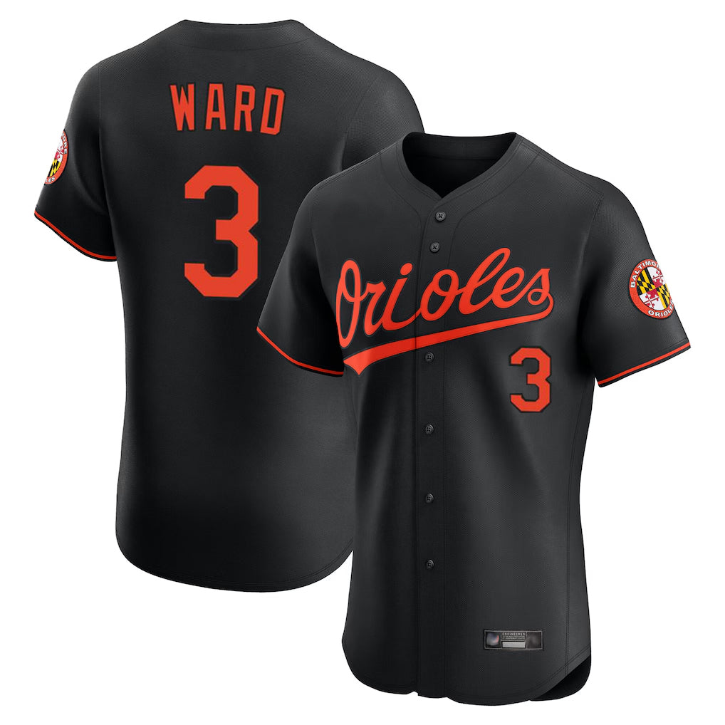 tocy B.Orioles #3 Taylor Ward Player Black Limited Elite Home Game Stitched Jerseys