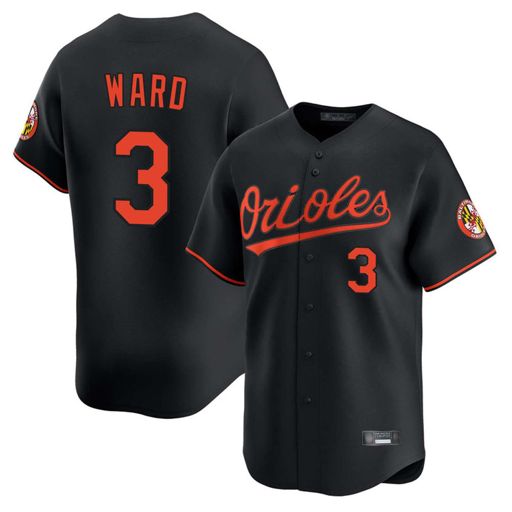 tocy B.Orioles #3 Taylor Ward Player Black Limited Home Game Stitched Jerseys
