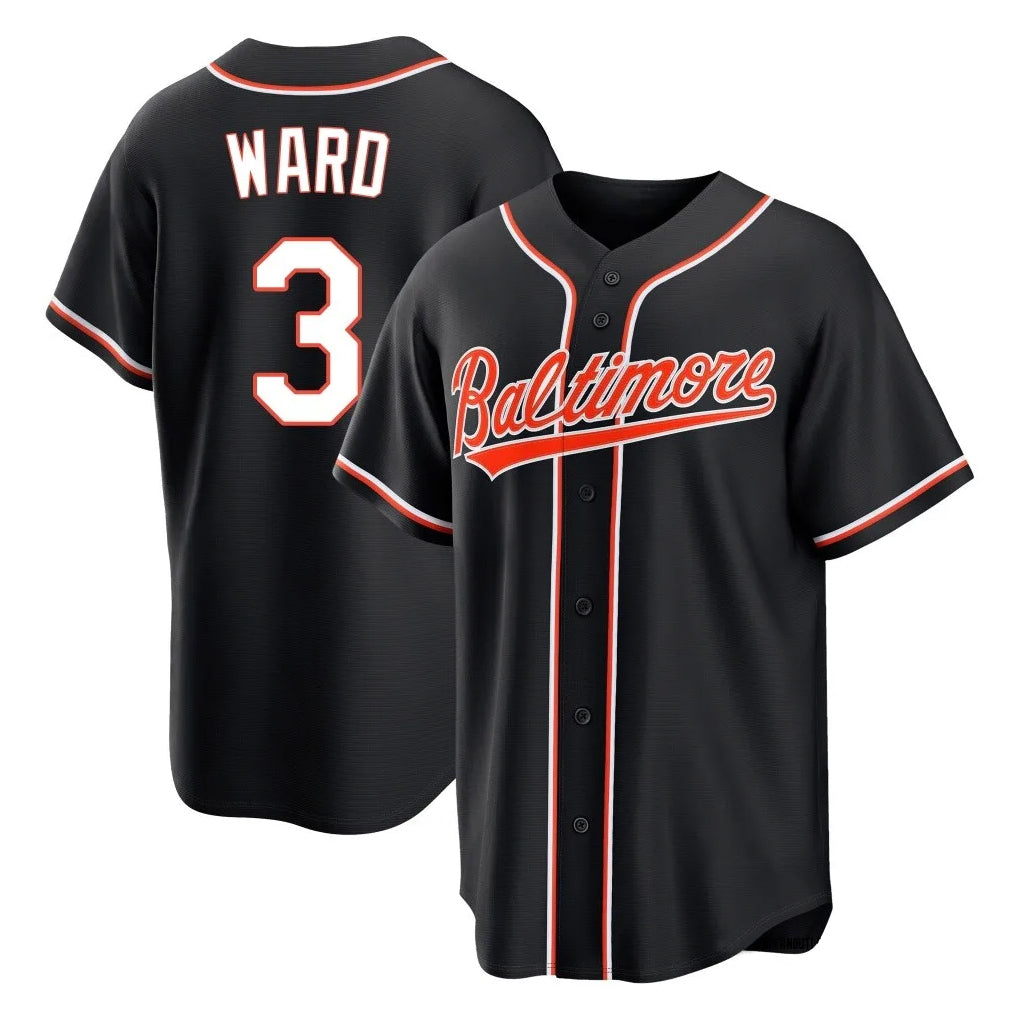 tocy B.Orioles #3 Taylor Ward Player Black Out Home Game Stitched Jerseys