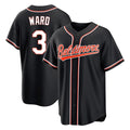 tocy B.Orioles #3 Taylor Ward Player Black Out Home Game Stitched Jerseys