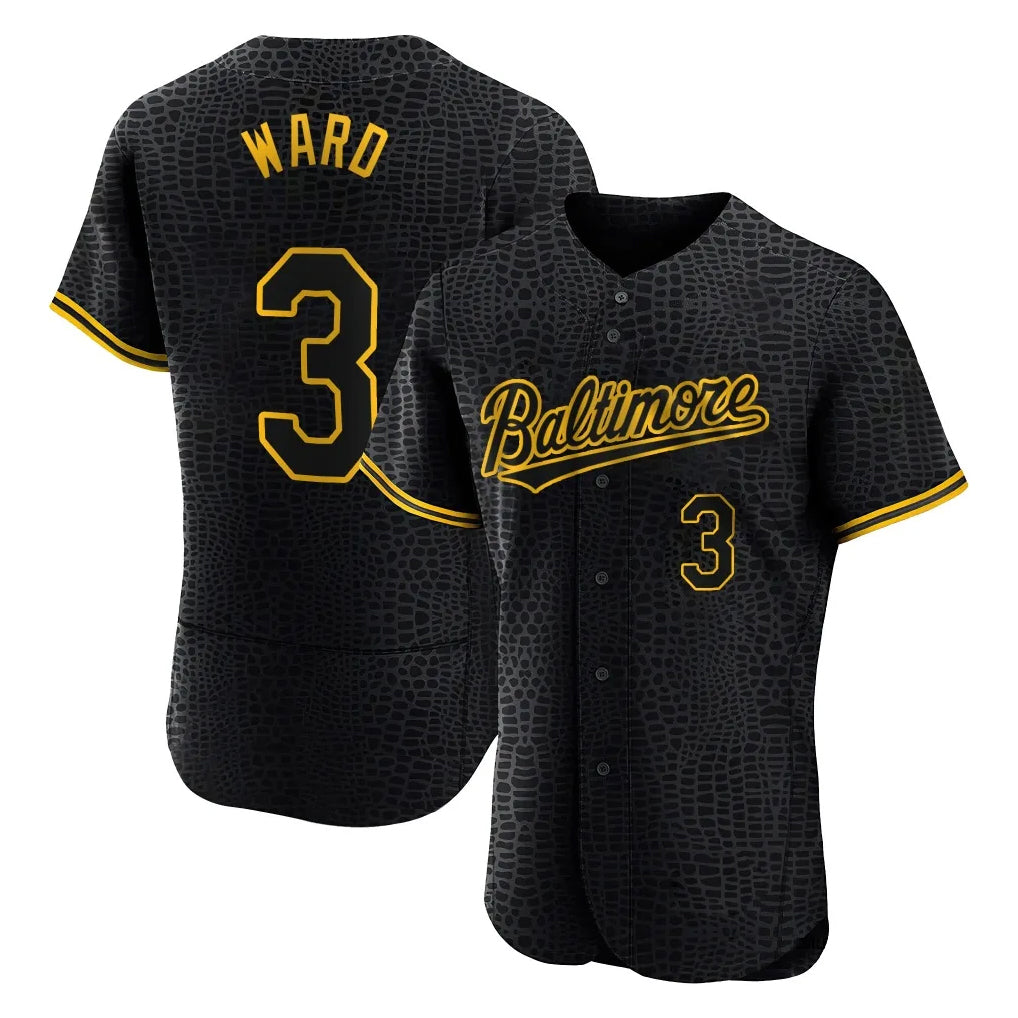 tocy B.Orioles #3 Taylor Ward Player Black Snake Skin City Limited Elite Home Stitched Jerseys