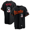 tocy B.Orioles #3 Taylor Ward Player Black USA 250 Fourth of July Home Game Stitched Jerseys