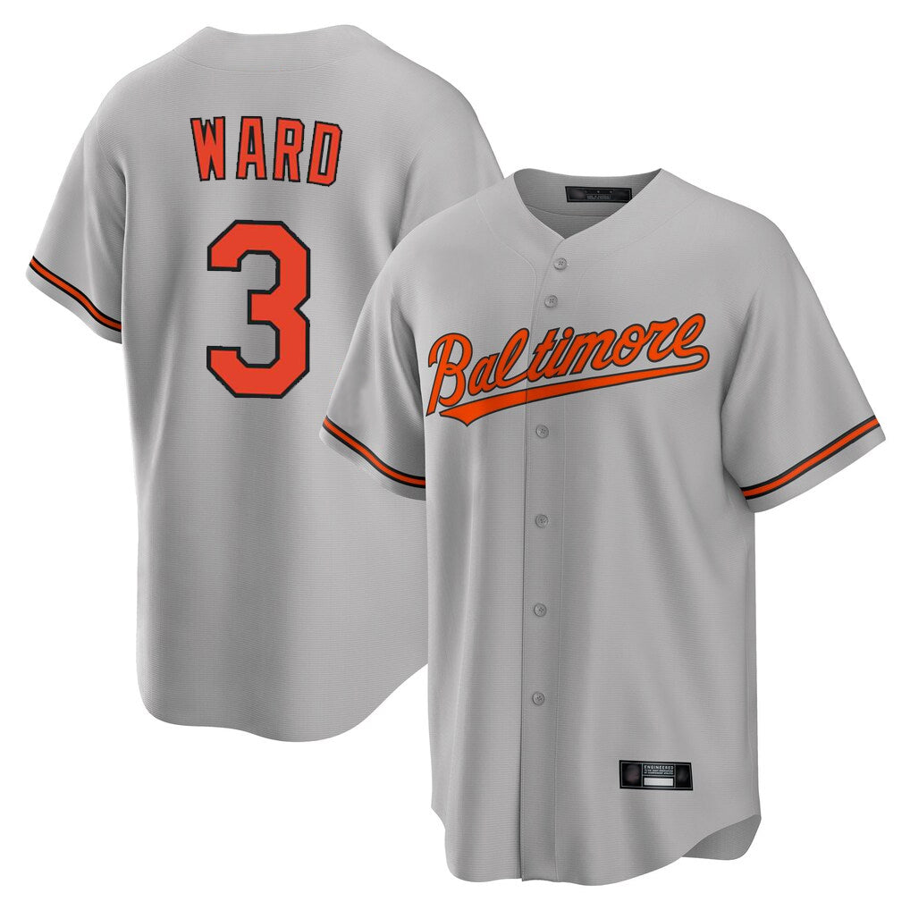 tocy B.Orioles #3 Taylor Ward Player Gray Home Game Stitched Jerseys