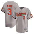 tocy B.Orioles #3 Taylor Ward Player Gray Limited Home Game Stitched Jerseys