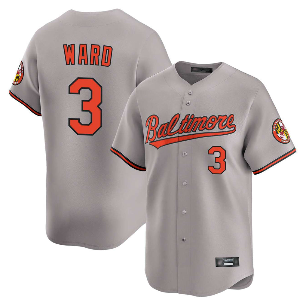 tocy B.Orioles #3 Taylor Ward Player Gray Limited Home Game Stitched Jerseys