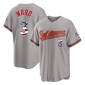 tocy B.Orioles #3 Taylor Ward Player Gray USA 250 Fourth of July Home Game Stitched Jerseys