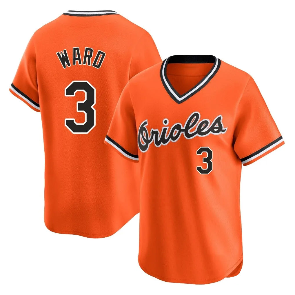tocy B.Orioles #3 Taylor Ward Player Orange T-shirt Limited Home Game Stitched Jerseys