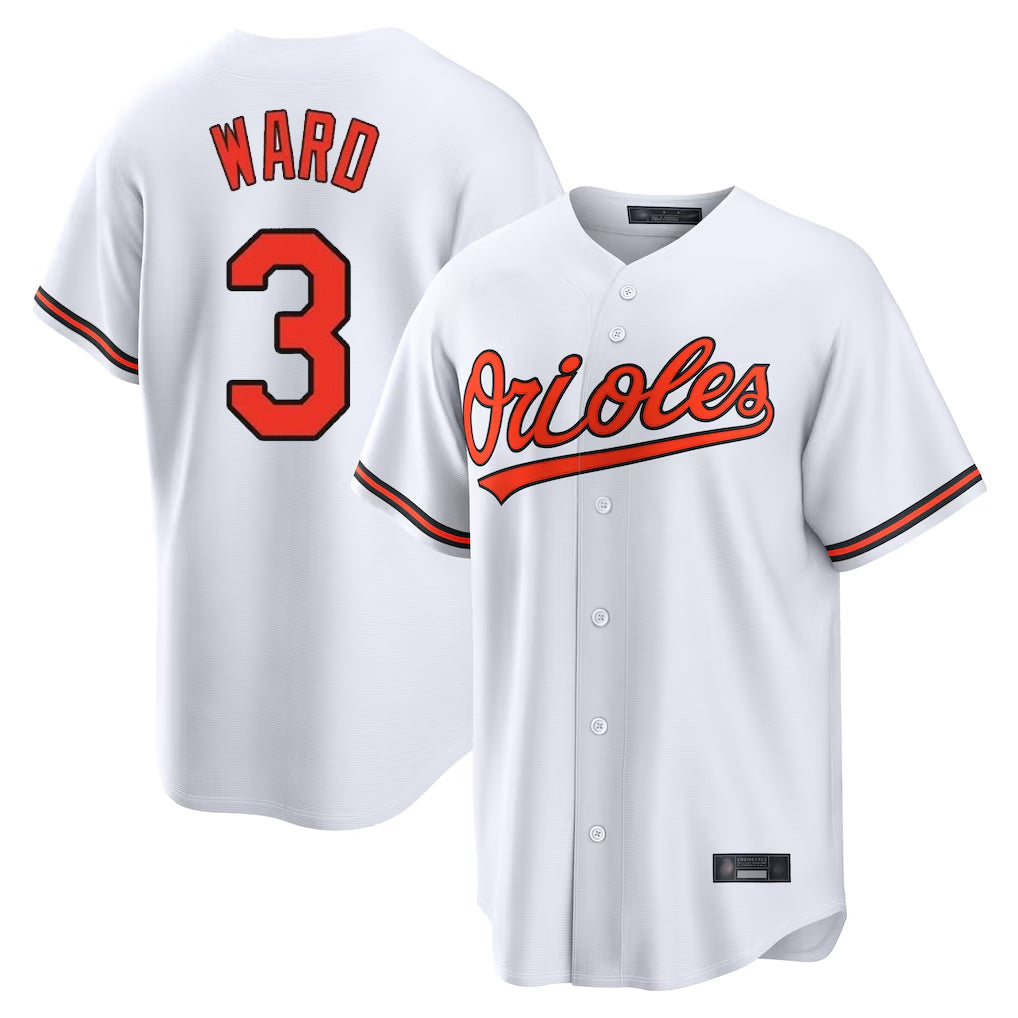 tocy B.Orioles #3 Taylor Ward Player White Home Game Stitched Jerseys