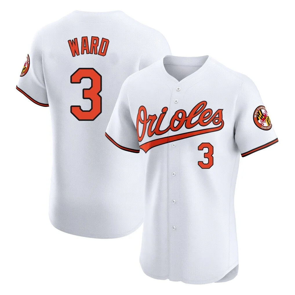 tocy B.Orioles #3 Taylor Ward Player White Limited Elite Home Game Stitched Jerseys