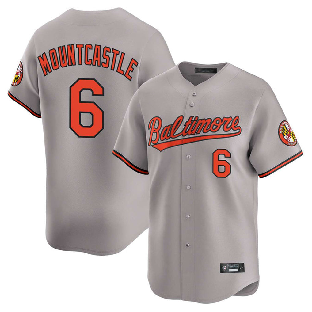 tocy B.Orioles #6 Ryan Mountcastle Player Gray Limited Home Game Stitched Jerseys