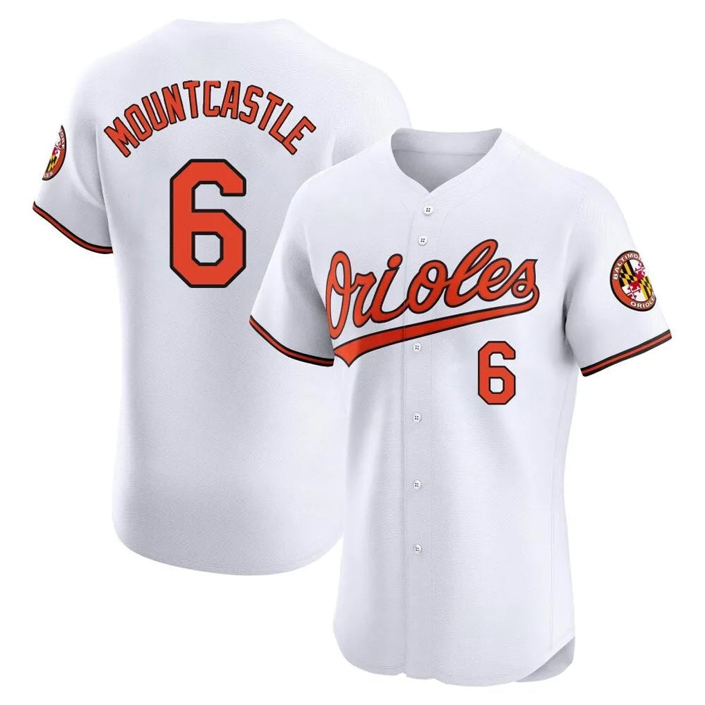 tocy B.Orioles #6 Ryan Mountcastle Player White Limited Elite Home Game Stitched Jerseys