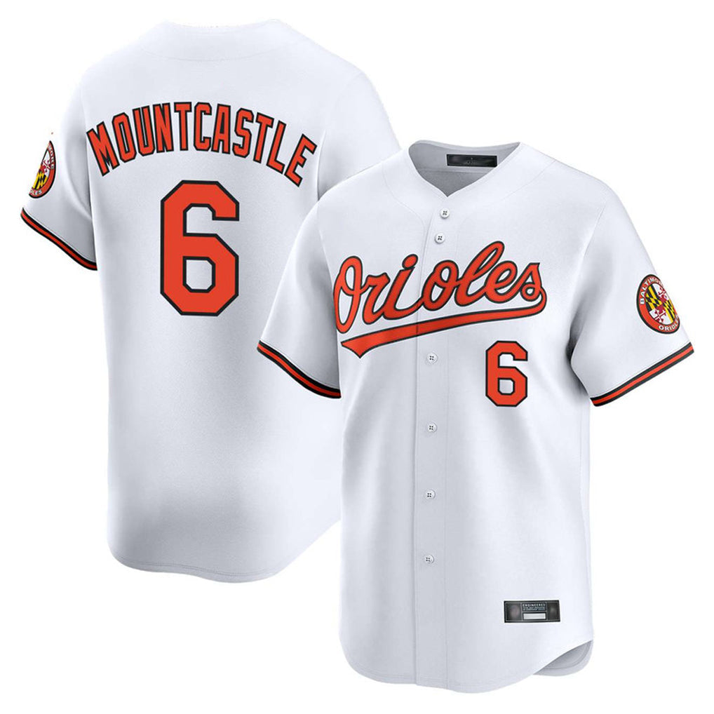 tocy B.Orioles #6 Ryan Mountcastle Player White Limited Home Game Stitched Jerseys
