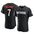 tocy B.Orioles #7 Jackson Holliday Player Black City Connect Limited Elite Home Game Stitched Jerseys