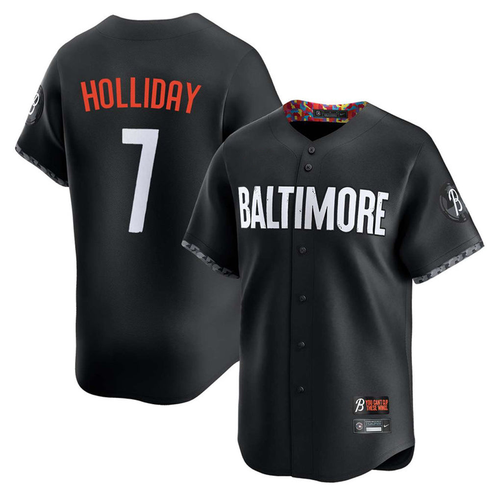 tocy B.Orioles #7 Jackson Holliday Player Black City Connect Limited Home Game Stitched Jerseys