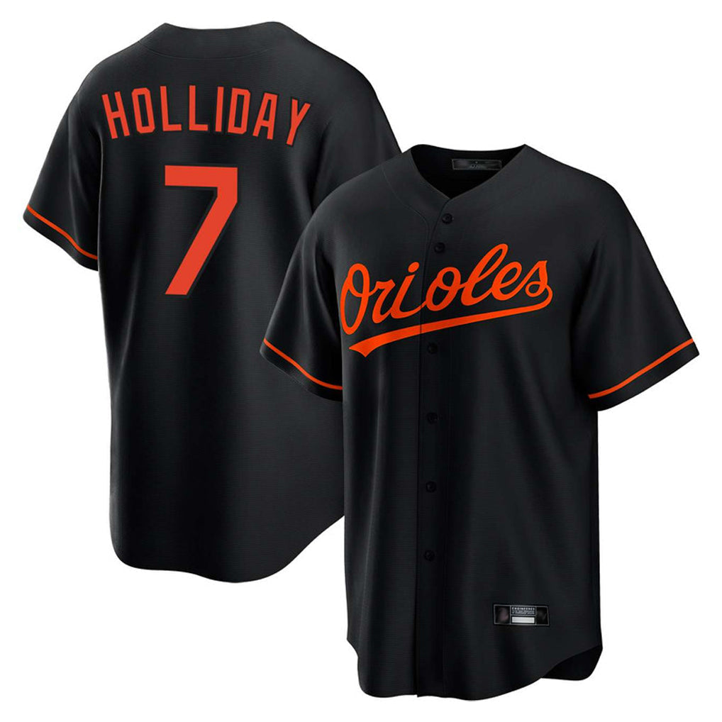 tocy B.Orioles #7 Jackson Holliday Player Black Home Game Stitched Jerseys