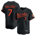 tocy B.Orioles #7 Jackson Holliday Player Black Limited Home Game Stitched Jerseys