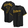 tocy B.Orioles #7 Jackson Holliday Player Black Snake Skin City Home Game Stitched Jerseys