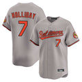 tocy B.Orioles #7 Jackson Holliday Player Gray Limited Home Game Stitched Jerseys
