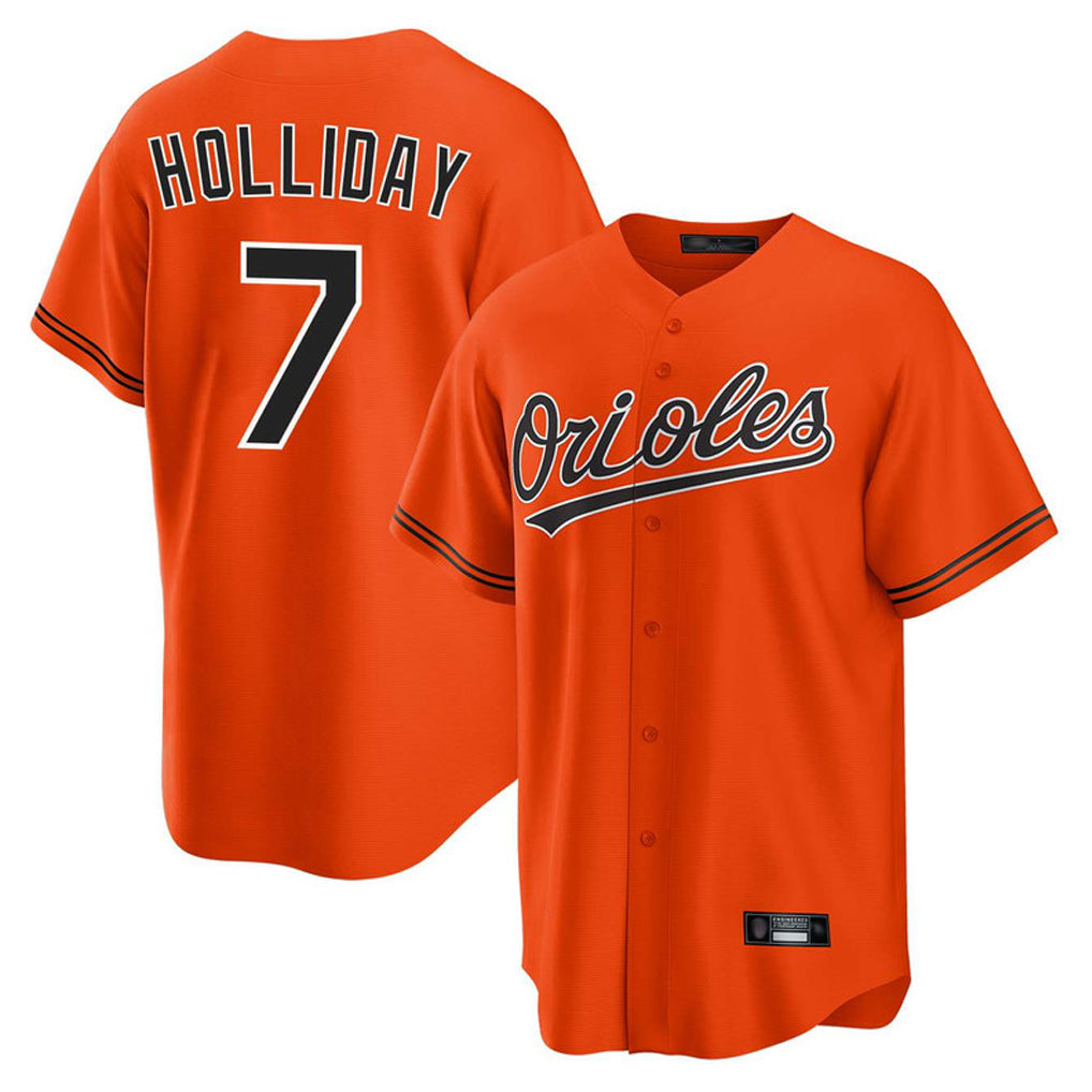 tocy B.Orioles #7 Jackson Holliday Player Orange Home Game Stitched Jerseys
