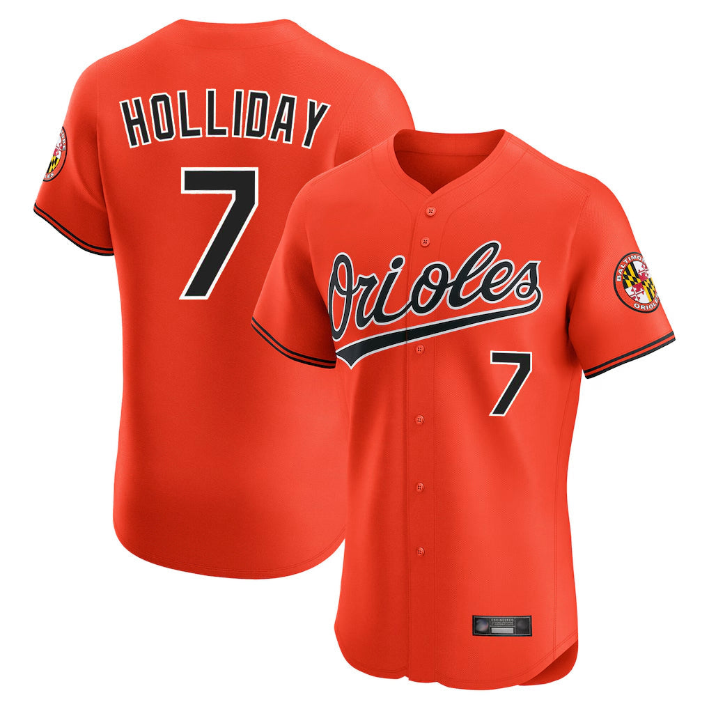 tocy B.Orioles #7 Jackson Holliday Player Orange Limited Elite Home Game Stitched Jerseys