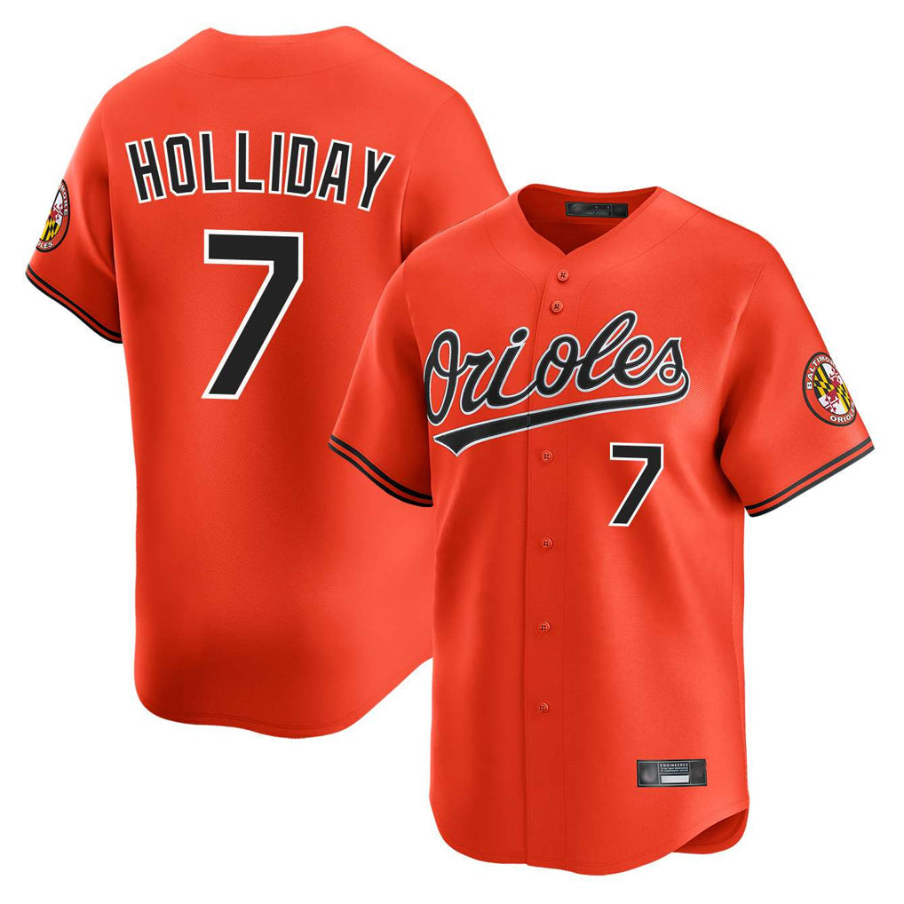 tocy B.Orioles #7 Jackson Holliday Player Orange Limited Home Game Stitched Jerseys