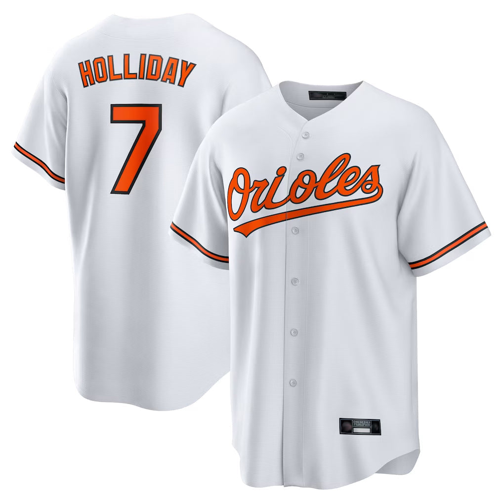 tocy B.Orioles #7 Jackson Holliday Player White Home Game Stitched Jerseys