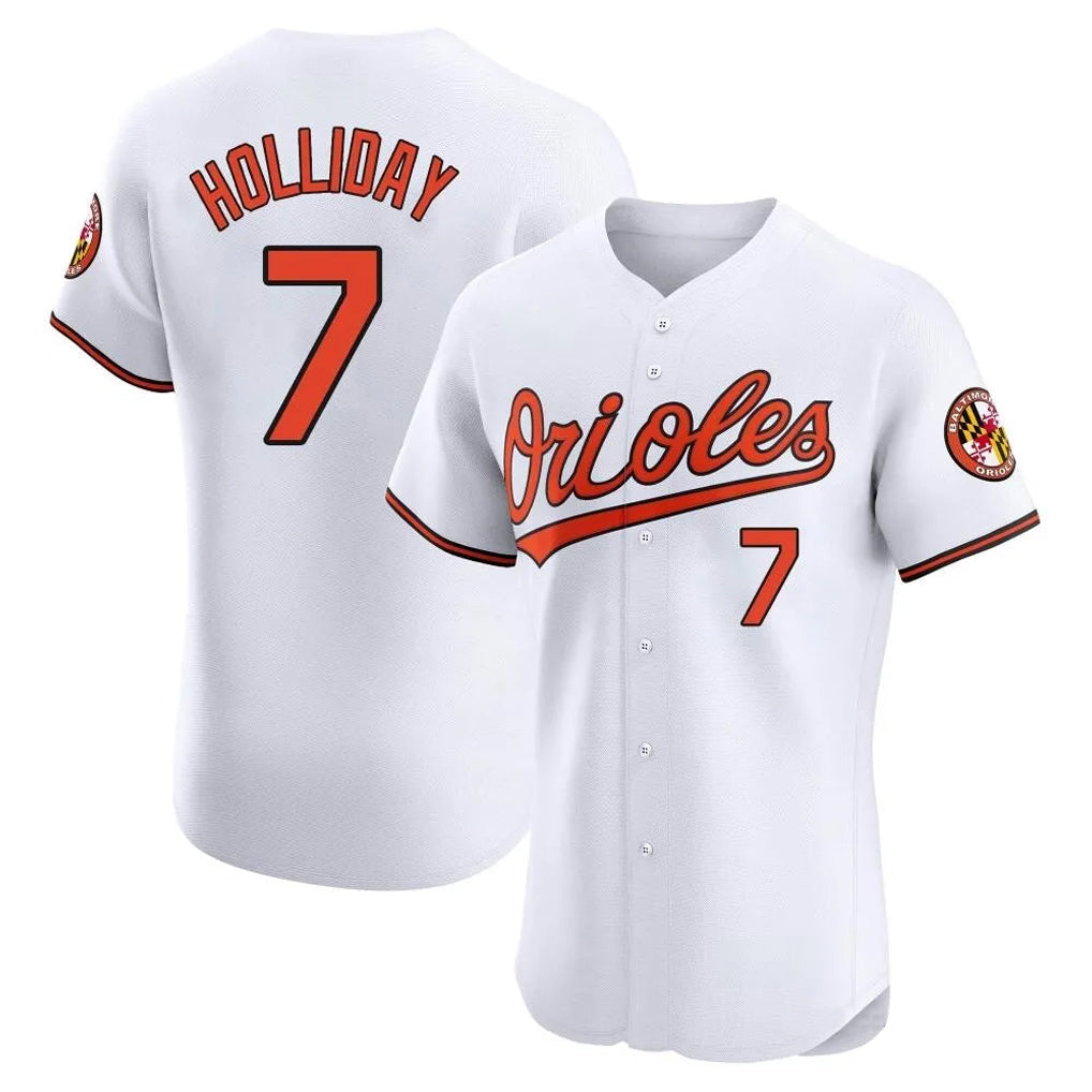 tocy B.Orioles #7 Jackson Holliday Player White Limited Elite Home Game Stitched Jerseys