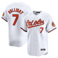 tocy B.Orioles #7 Jackson Holliday Player White Limited Home Game Stitched Jerseys