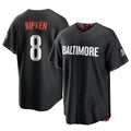 tocy B.Orioles #8 Cal Ripken Player Black City Connect Home Game Stitched Jerseys