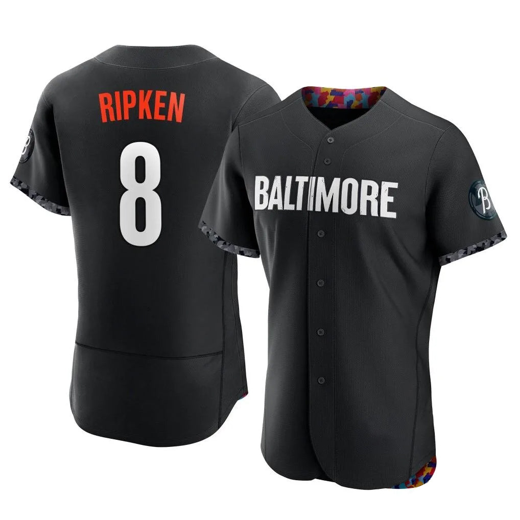 tocy B.Orioles #8 Cal Ripken Player Black City Connect Limited Elite Home Game Stitched Jerseys