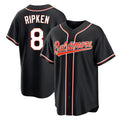 tocy B.Orioles #8 Cal Ripken Player Black Out Home Game Stitched Jerseys